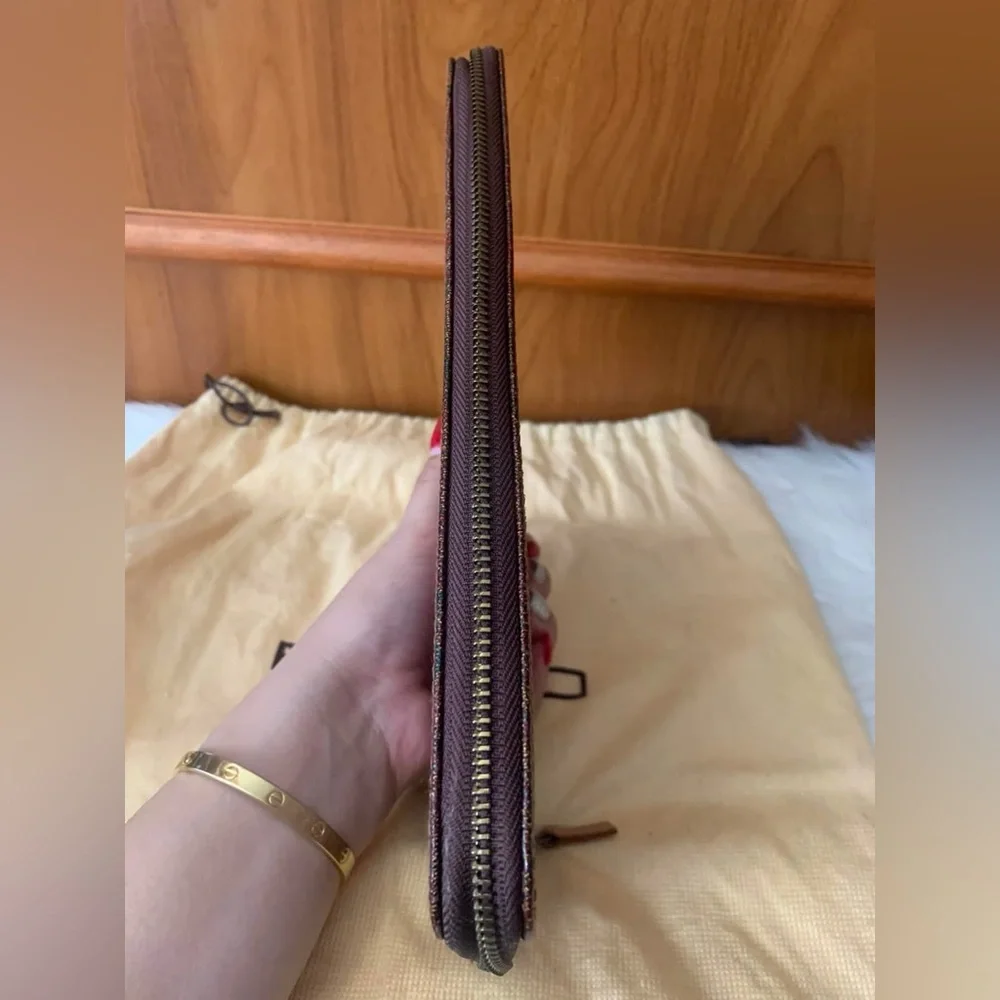 Beautiful ETRO Organizer in PVC and Leather, Bordeaux♥️ - Picture 11 of 16